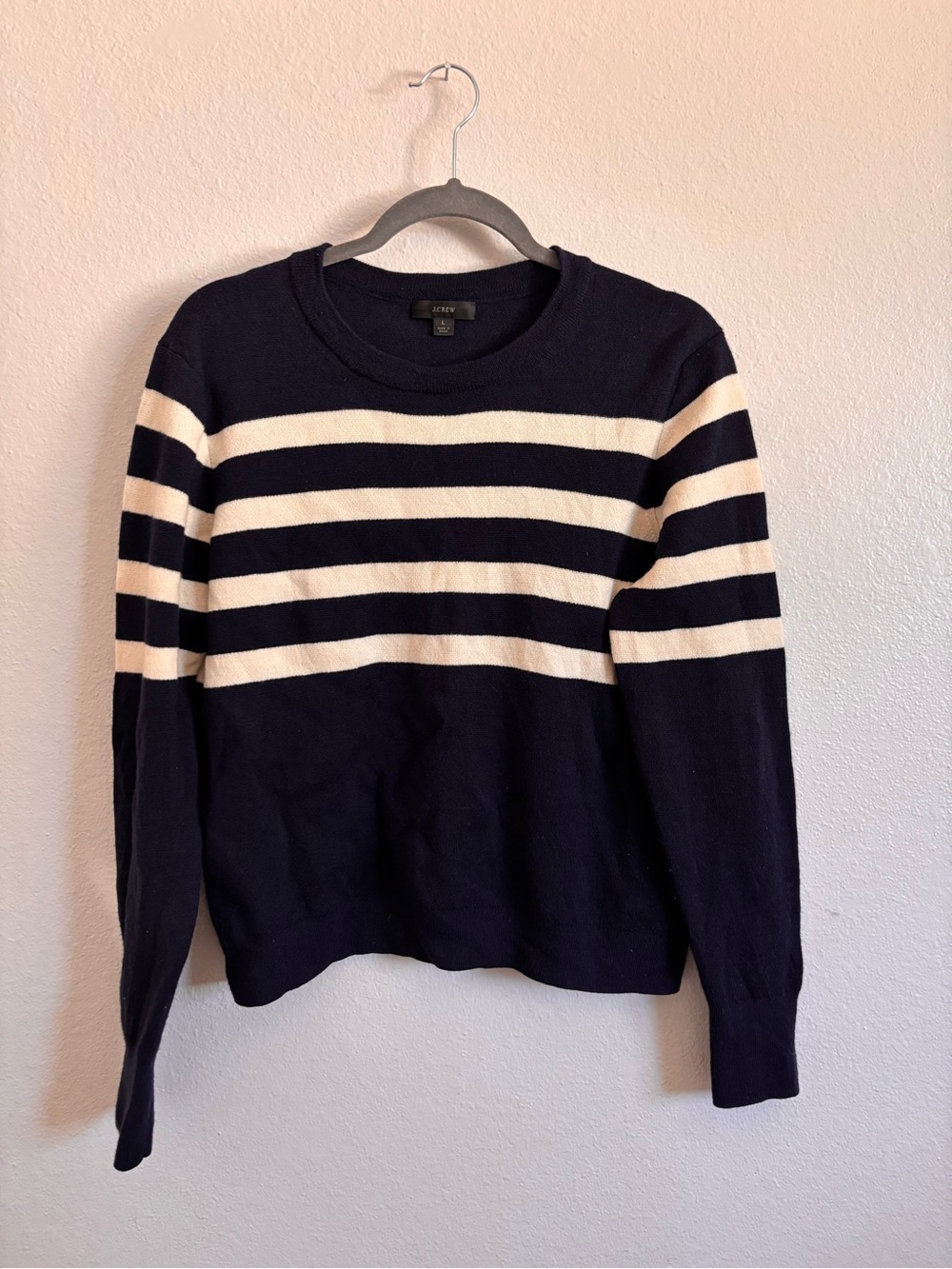 J. Crew Relaxed-fit crewneck sweater in stripe
